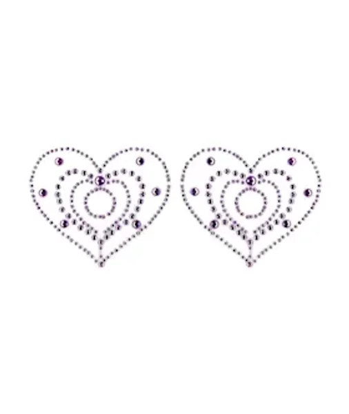 Crystal Heart Rhinestone Pasties - Pink — image 4 of 6