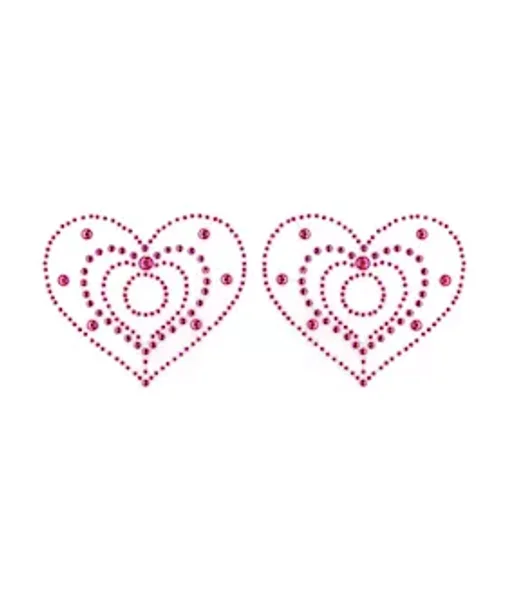 Crystal Heart Rhinestone Pasties - Pink — image 6 of 6