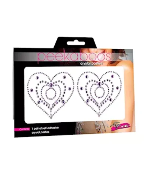 Crystal Heart Rhinestone Pasties - Pink — image 3 of 6