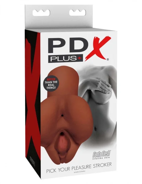 PDX Plus Pick Your Pleasure Stroker - Brown — image 4 of 6