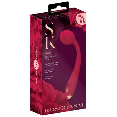 Secret Kisses Rosegasm Stem 8 25 Flexible G Spot Vibrator