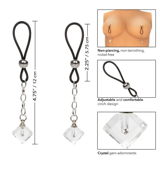 Nipple Play NonPiercing Nipple Jewellery Crystal Teardrop