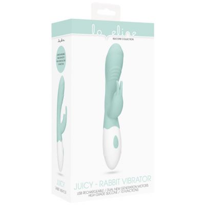 Loveline Juicy Green 19 5 cm USB Rechargeable Rabbit Vibrator