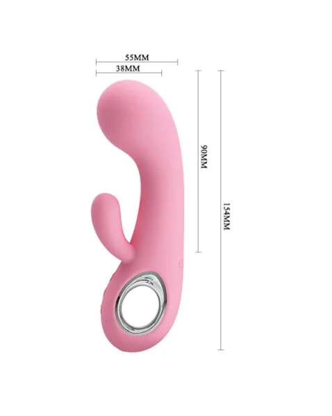 Chris Dual Ears Rabbit Vibe - Pink - 6 Inch