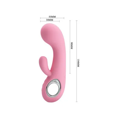 Chris Dual Ears Rabbit Vibe Pink 6 Inch