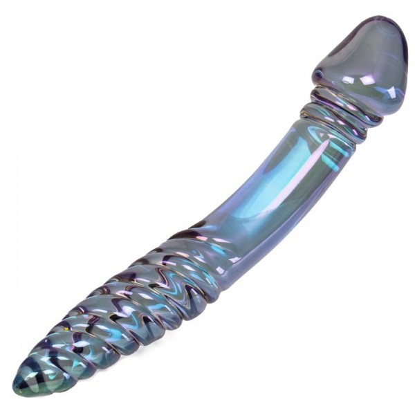 Glacier Glass Aura Dual-Sided Dildo – 9 Inch — image 4 of 7