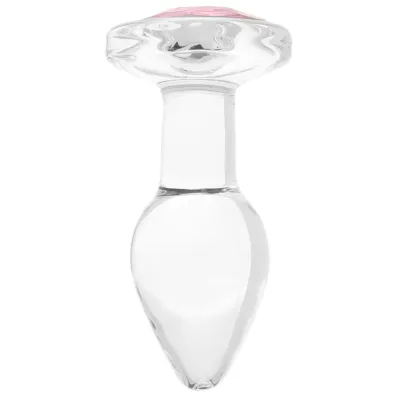 Adam Eve Pink Gem Glass Plug