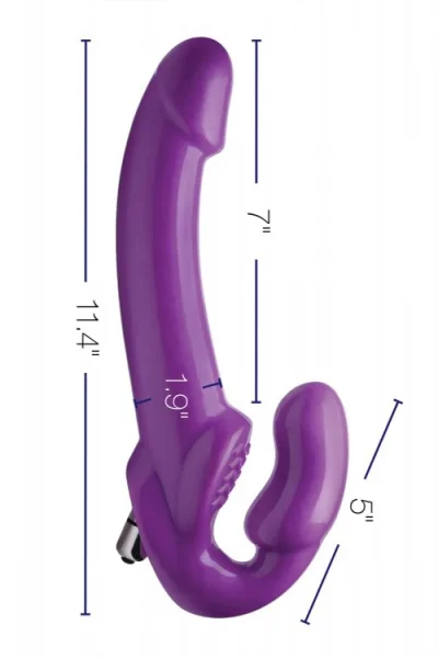 Strap U Mighty-Thrust - 9.5" Thrusting & Vibrating Strapless Strap-On with Remote Control