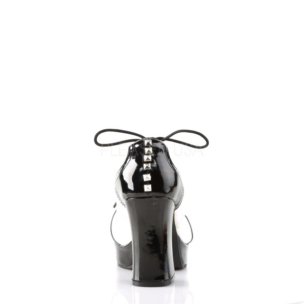 3 3/4 inches Heel, 1 inches PF Two Tone Lace-Up w/Heart Cutout & Studs — image 4 of 4