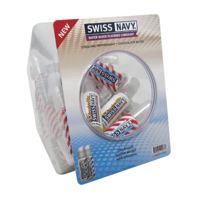 Swiss Navy Chocolate and Pepermint 1oz 50pc Fishbowl