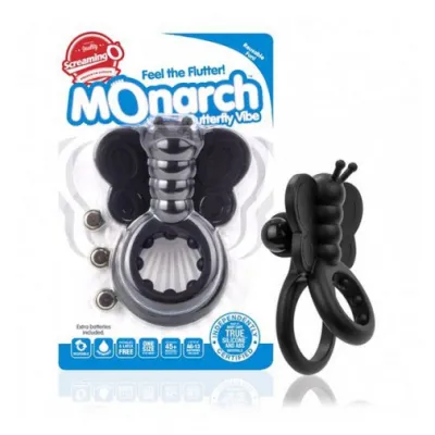 Screaming O Monarch Wearable Butterfly C Ring Vibe Black