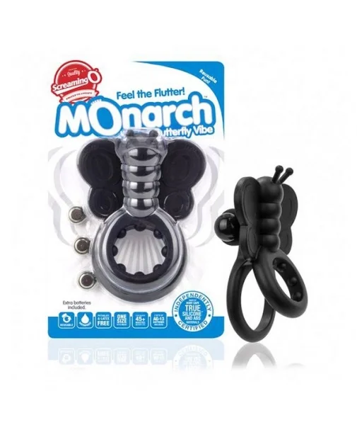 Screaming O - Monarch Wearable Butterfly C-Ring Vibe - Black