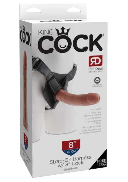King Cock Strap-on Harness With 8'' Cock
