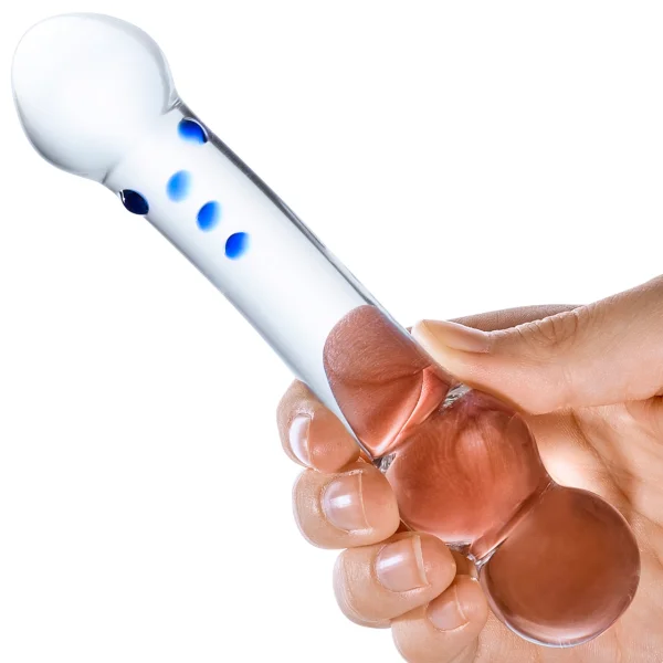 Glas 6in Curved G-spot Glas Dildo