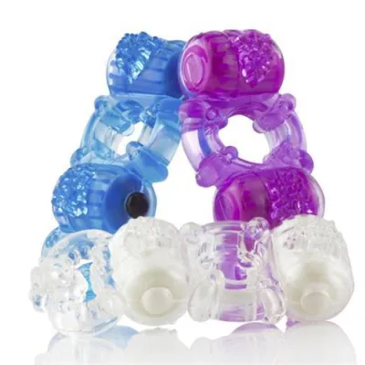 The Tri O Triple Pleasure Ring 6 Count Box Assorted Colors