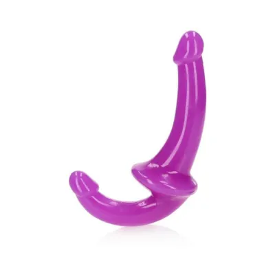Strap on Dildos Harnesses Realrock Glow In The Dark 6 In Strapless Strap on Dildo Neon Purple