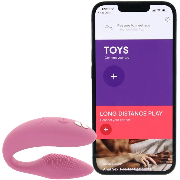 We-Vibe Sync Rechargeable Silicone Remote & App Controlled Couples Vibrator - Dusty Pink