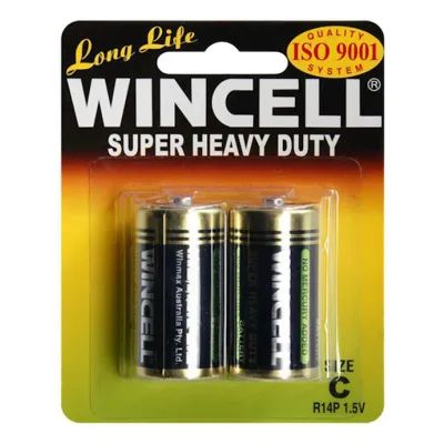 C Wincell Super Heavy Duty Batteries Bp 2 12pk