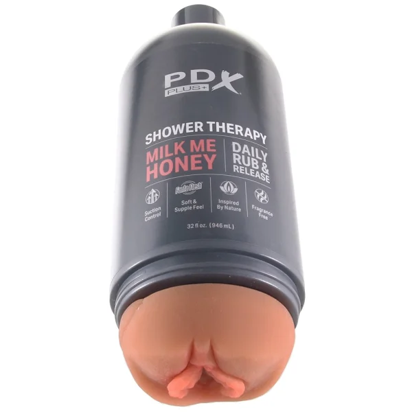 PDX Plus Shower Therapy Milk Me Honey Discreet Penis Stroker By Pipedream - Caramel