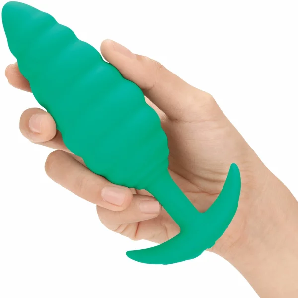 B-vibe Twist Texture Plug Green