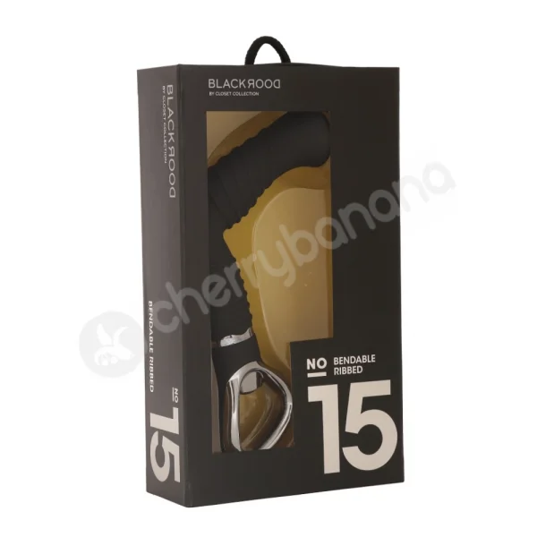 Black Door No. 15 Black Bendable Ribbed Vibrator