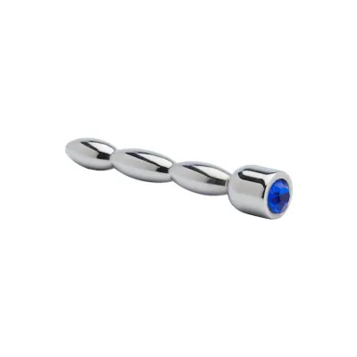 Kink Range Jewell Tipped Penis Plug 1 9 Inch Blue