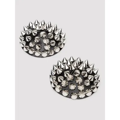 Coquette Black Round Spiked Pasties