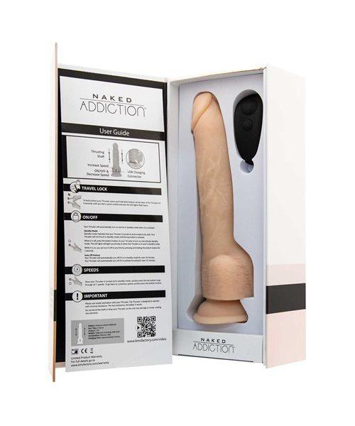 BMS Factory Naked Addiction 8 Inch Thrusting Dildo with Suction Cup — image 8 of 16
