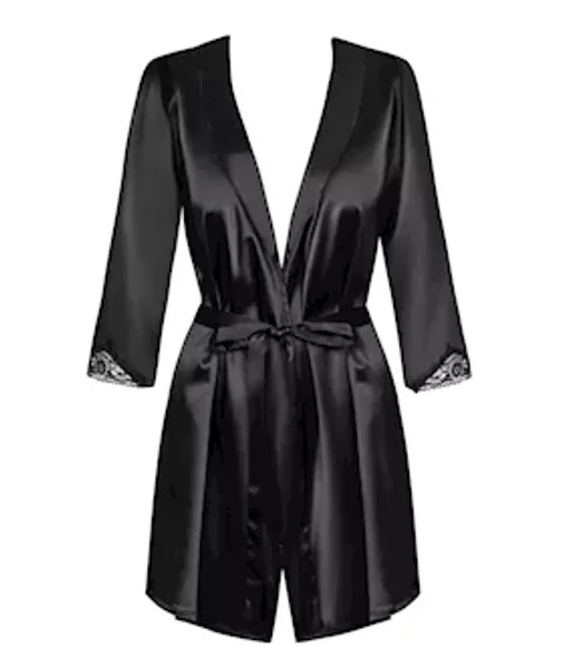 Obsessive Satinia - Robe - Black - S/m — image 8 of 10