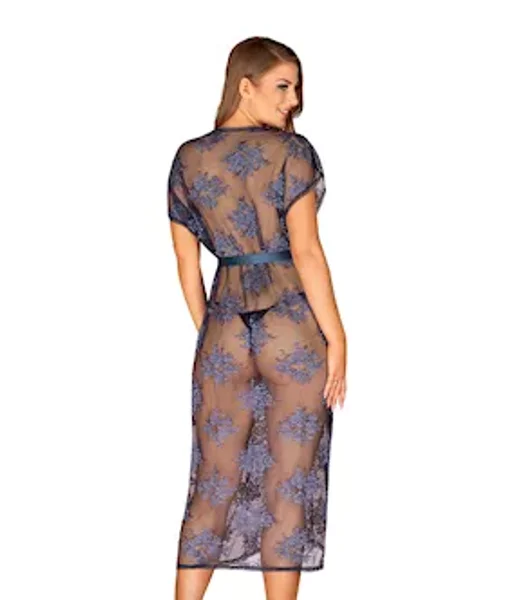 Obsessive Flowlace - Peignoir - Blue - S/m — image 3 of 3