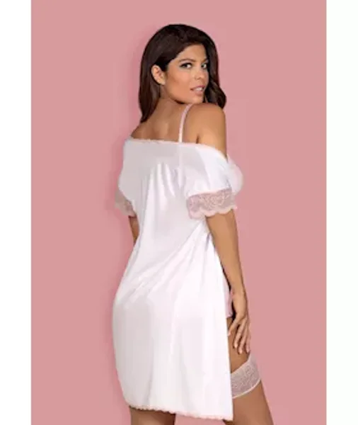 Obsessive Girlly - Peignoir And Thong - White - S/m — image 10 of 11