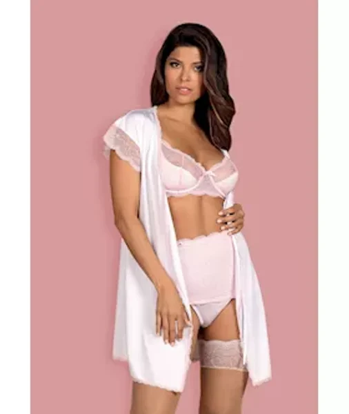 Obsessive Girlly - Peignoir And Thong - White - S/m — image 7 of 11