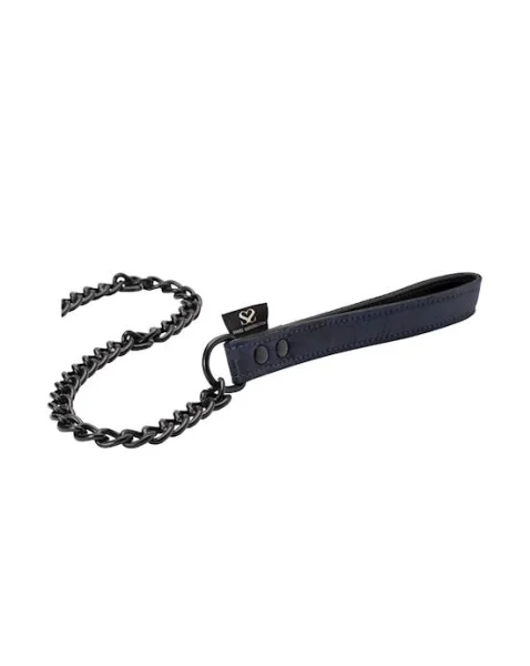 Bound Luxury Collar With Leash  - Blue
