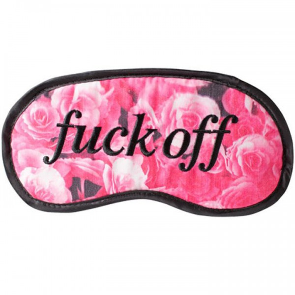 ‘Fuck Off’ Floral Eye Mask