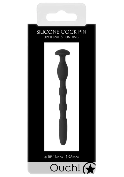 Urethral Sounding Silicone Cock Pin - 11mm/98mm