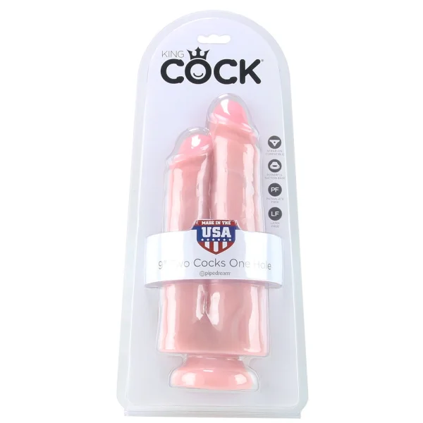 King Cock 9 Inch Two Cocks One Hole Dildo — image 13 of 14