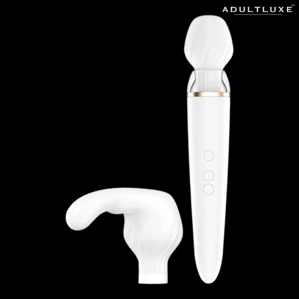 Satisfyer Double Wand-er Wand Vibrator - With 2 Attachment Heads & App Control!