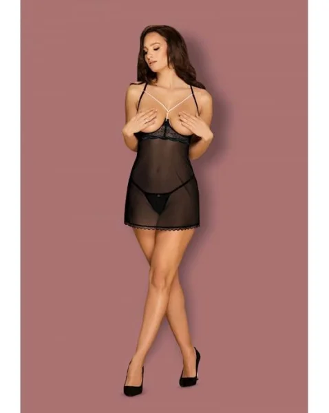 Obsessive Pearlove - Chemise And Thong - L/xl