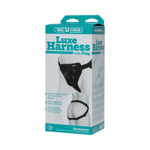 Vac-U-Lock Luxe Harness - Black