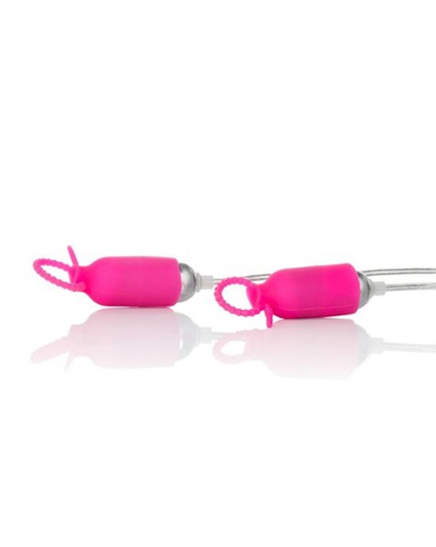 Nipple Play Silicone Vibrating Nipple Pleasurizers - Pink
