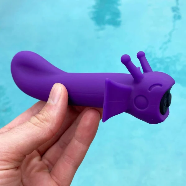Sunshine Shimmer Silicone Rechargeable G-Spot Vibrator By Cute Little Fuckers - Moonlight Purple