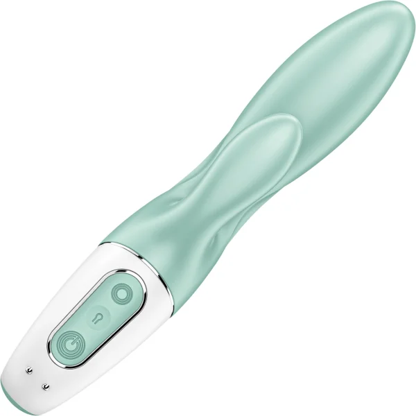 Satisfyer Air Pump Bunny 5+ Inflatable App Enabled 12-Function Dual Stimulation Vibrator - Mint