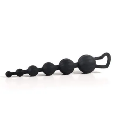Adam and Eve Silicone Butt Bead Black