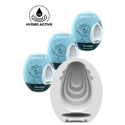 Satisfyer Masturbator Eggs 3 Piece Set Savage