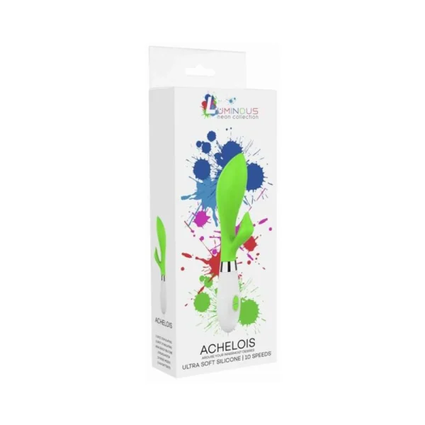 Luna Neon Achelois Ultra-soft Silicone Dual Stimulator Green