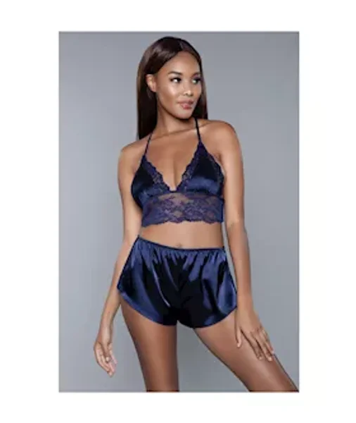 Lilliana Cami And Short Set - Navy - Large — image 3 of 4
