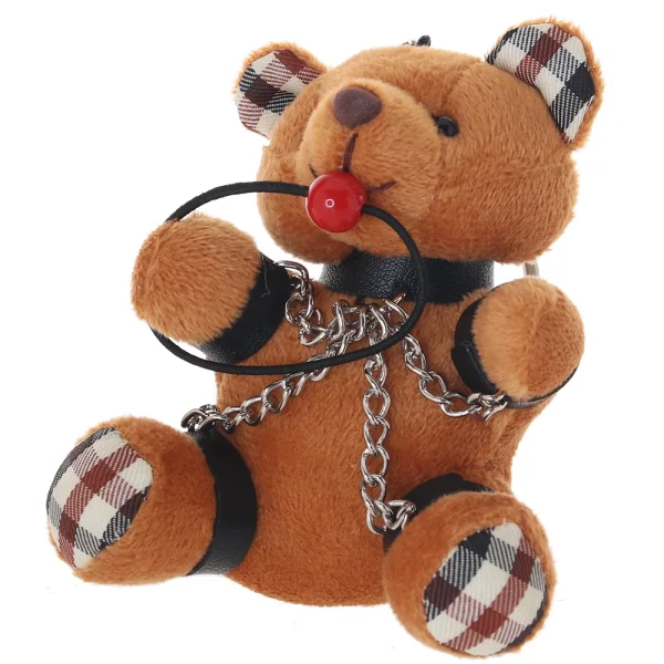 Gagged Teddy Bear Keychain