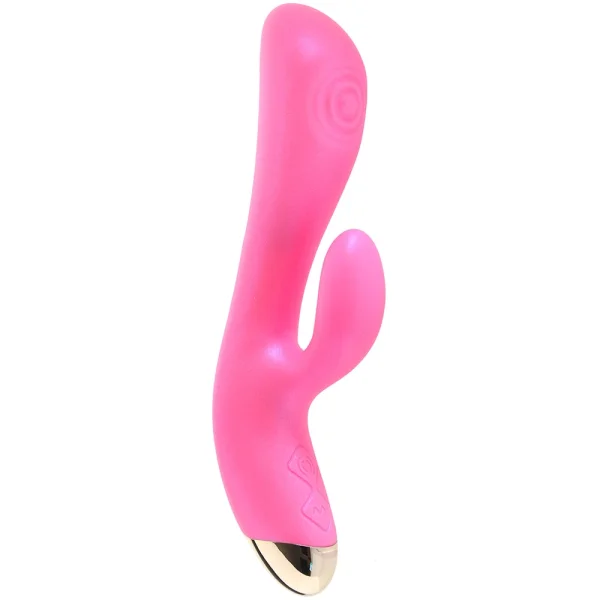 Aria Pleasin' AF Silicone Waterproof Dual Stimulation Vibrator By Blush - Fuchsia