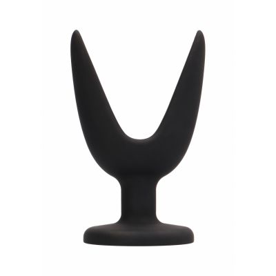 Butt Plug Split 2 5 Inch Black Glass Butt Plug