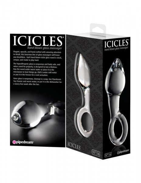 5.5" Curved Glass Butt Plug